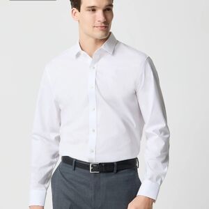 J Crew Factory Wrinkle-free dress shirt CL446  Size L White NWT